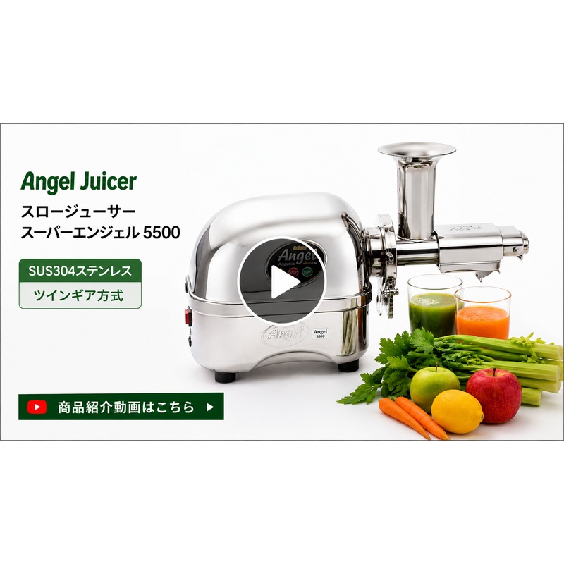 Angel Juicer スロージューサー スーパーエンジェル 5500 SUS304